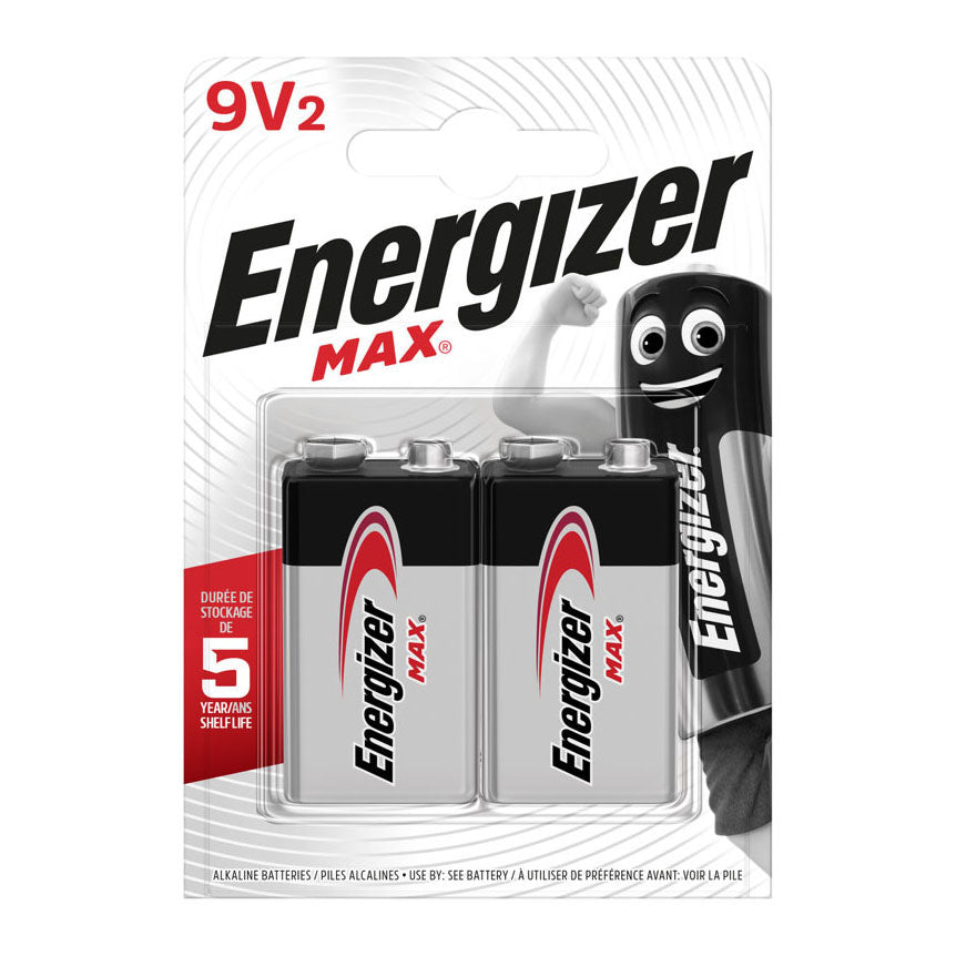 Pile alcaline Energizer max 9v 2 pz.