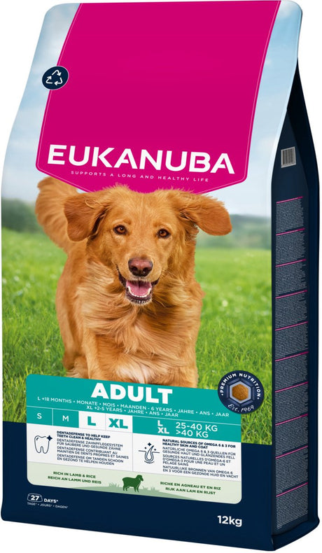 Eukanuba Adult Large Wide Agnello Riso - Cibo Per Cani - 12 Kg
