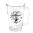 Tazza in vetro trasparente Clayre Eef con testo nero caffè caldo 11x8x12 cm 250 ml