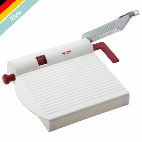 Tagliaformaggio Westmark con coltello affilato, spessore di taglio variabile, design retrò, plastica alluminio acciaio inossidabile, fromarex, bianco rosso argento, 7000rt60