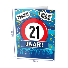 Cartelli per finestre Paperdreams - 21 anni 60x45 cm