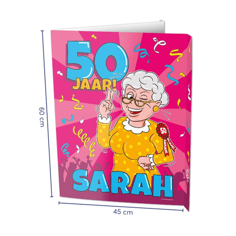 Cartelli per finestre Paperdreams - Sarah 50 anni 60x45 cm