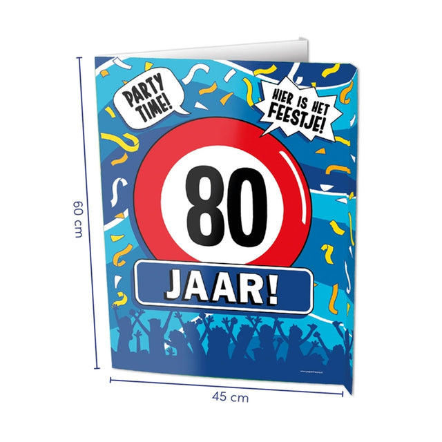 Cartelli per finestre Paperdreams - 80 anni 60x45cm