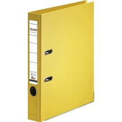 Ordner falken chromocolor A4 50 mm cartone, pp (polipropilene) giallo 2 anelli 1 pezzo