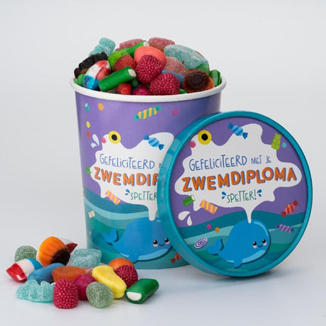 Coppa caramelle Paperdreams ã˜12x14cm - diploma di nuoto
