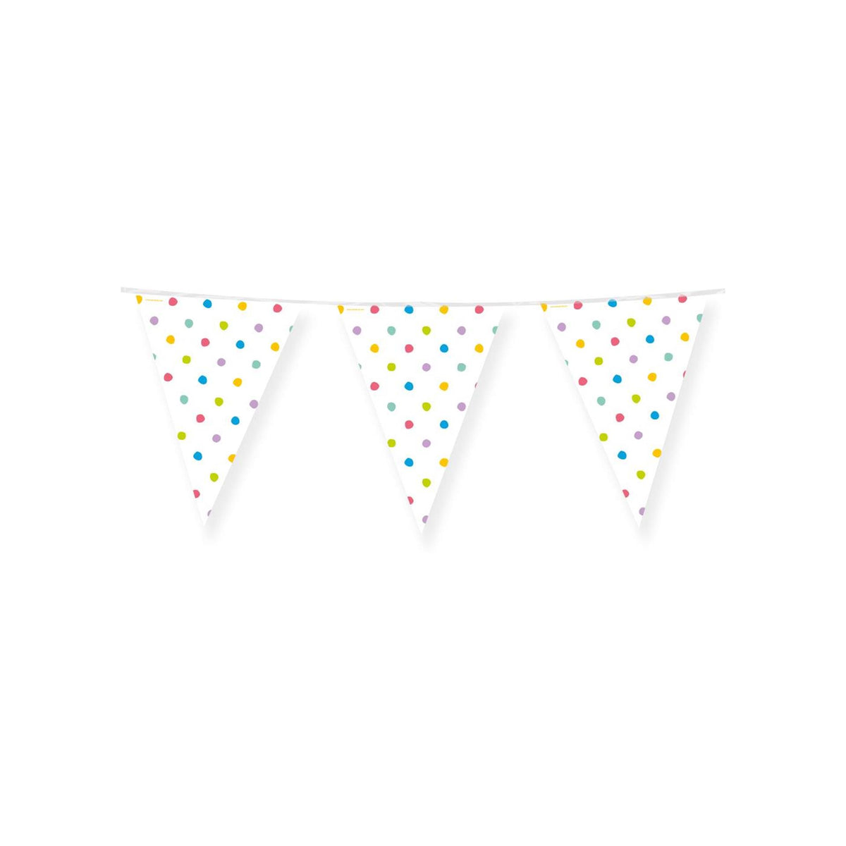 Paperdreams party vlags - party dots 4 meter pe polyetheen