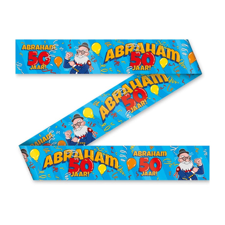 Nastro adesivo per feste Paperdreams - Cartone animato Abraham 50 anni