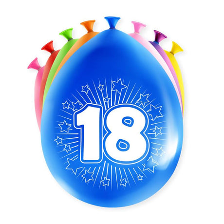 Palloncini con numeri Paperdreams - 18 anni 8 pezzi 30 cm