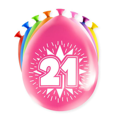 Palloncini con numeri Paperdreams - 21 anni 8 pezzi 30 cm