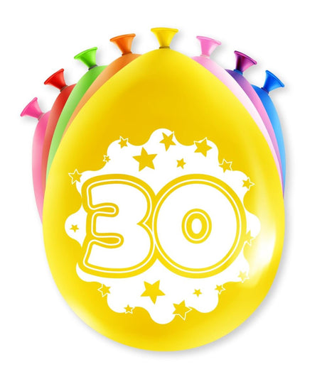 Palloncini con numeri Paperdreams - 30 anni 8 pezzi 30 cm