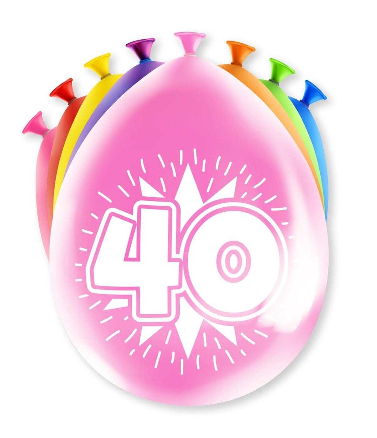 Palloncini con numeri Paperdreams - 40 anni 8 pezzi 30 cm