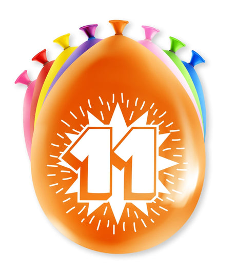 Palloncini Happy Party Paperdreams - 11 anni 8 pezzi