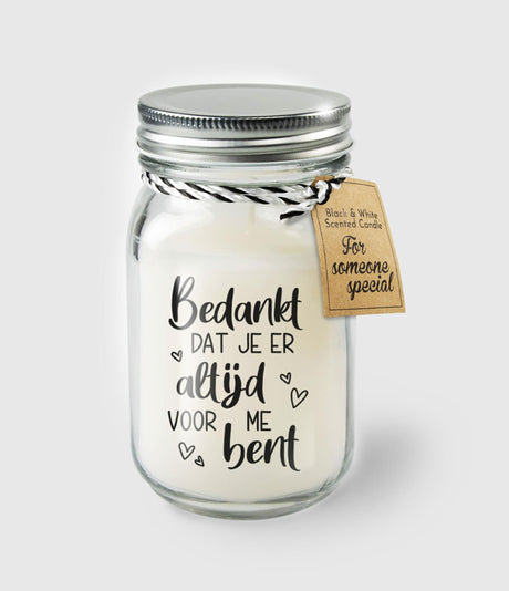 Candele profumate bianche nere Paperdreams - grazie