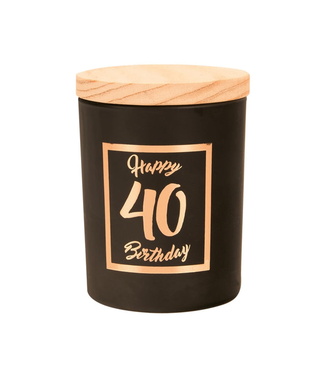 Candela profumata Paperdreams piccola rosa nera - 40 anni