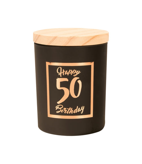 Candela profumata Paperdreams piccola rosa nera - 50 anni