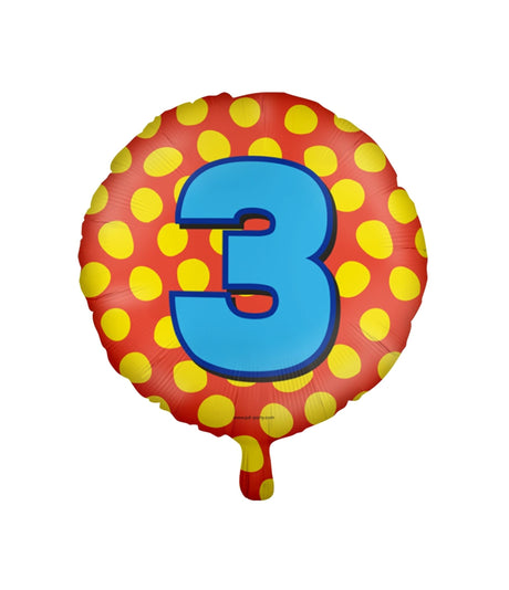 Palloncino foil felice Paperdreams - 3 anni