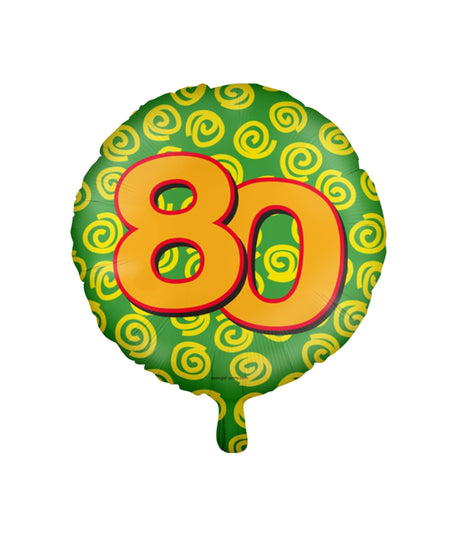 Palloncino foil felice Paperdreams - 80 anni