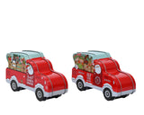 Furgone portaoggetti Lumineo in latta con Babbo Natale