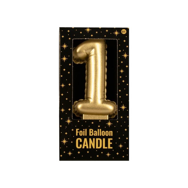 Candela con palloncino foil Paperdreams oro - 1