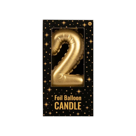 Candela con palloncino foil Paperdreams oro - 2