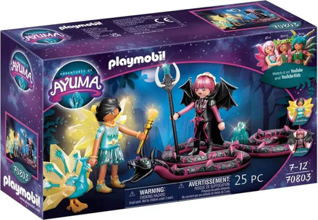 Playmobil le avventure della fata dei cristalli Ayuma e della fata pipistrello con animali totem - 70803
