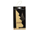 Ciondolo Decoris Christmas albero di Natale in carta beige 15cm