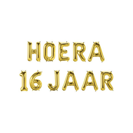 Ghirlanda con lettere di palloncini foil Paperdreams - evviva 16 anni
