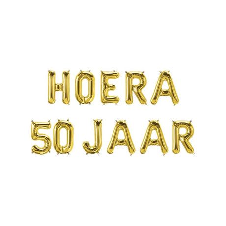 Ghirlanda con lettere di palloncini foil Paperdreams - Evviva 50 anni
