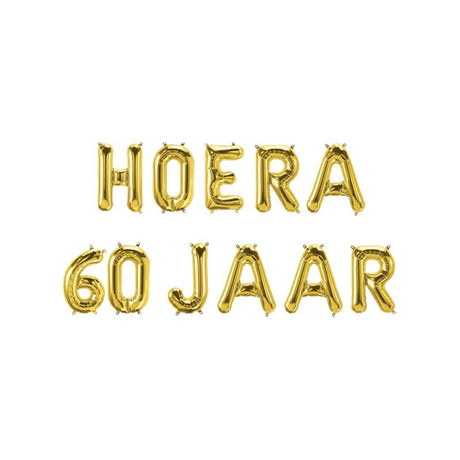 Ghirlanda con lettere di palloncini foil Paperdreams - evviva 60 anni
