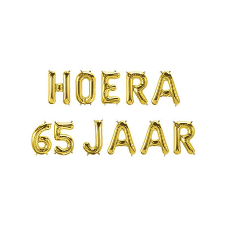 Ghirlanda con lettere di palloncini foil Paperdreams - evviva 65 anni