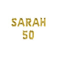 Ghirlanda con lettere di palloncini foil Paperdreams - Sarah 50