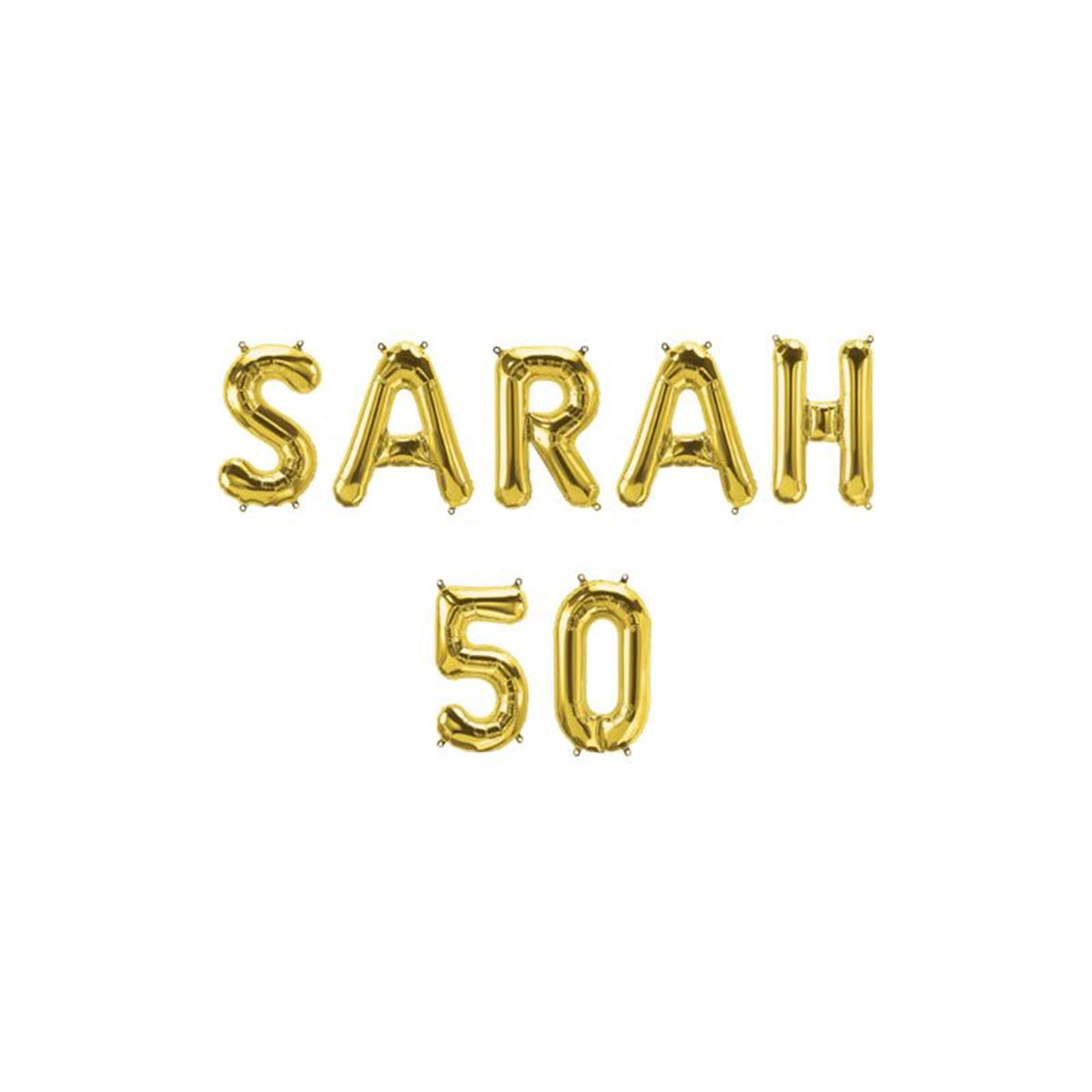 Ghirlanda con lettere di palloncini foil Paperdreams - Sarah 50