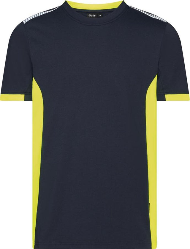 T-shirt Dassy tampico blu notte giallo fluo s