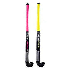 Set da hockey Angel Sports rosa e giallo 33''