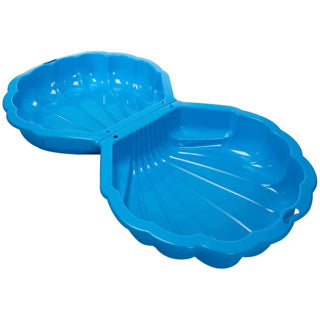 Sandbox con shell del coperchio 102 x 88 x 20 cm blu