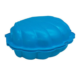 Sandbox con shell del coperchio 102 x 88 x 20 cm blu