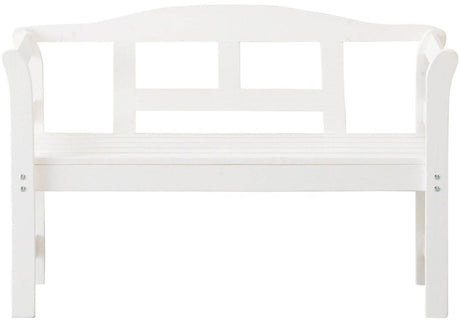 Panca da giardino Sens fregio panca FSC in legno di pino 113x40x75 cm bianco