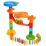 Pista per biglie con domino, 33 parti.