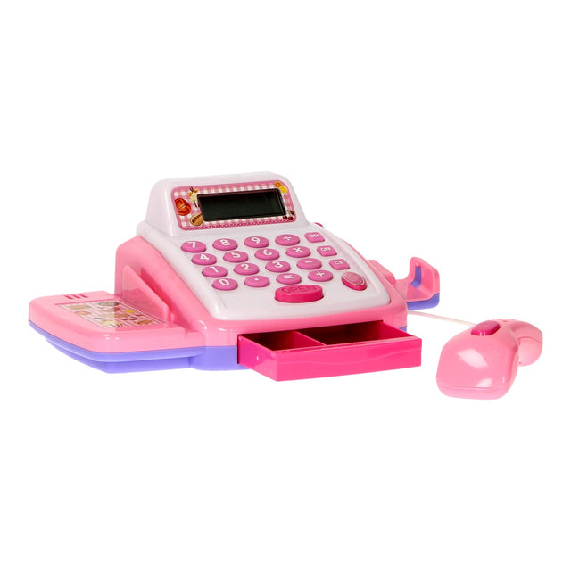 Registratore di cassa giocattolo rosa
