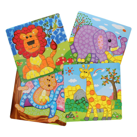Realizzazione di mosaici con animali dello zoo