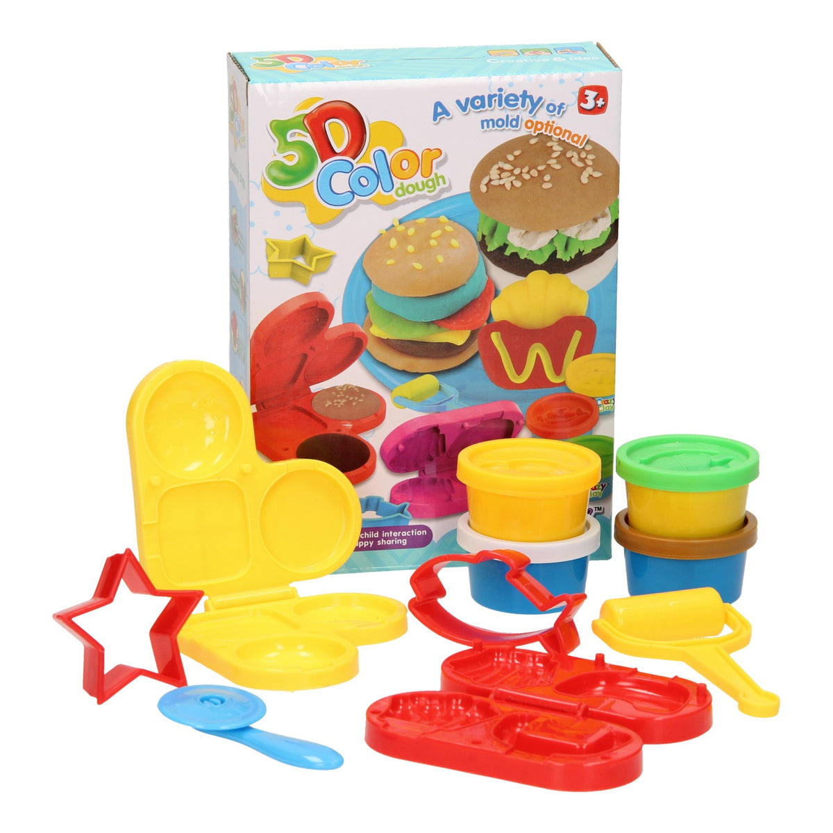 Set argilla fast food - 4 vasi di argilla - 10 pz.