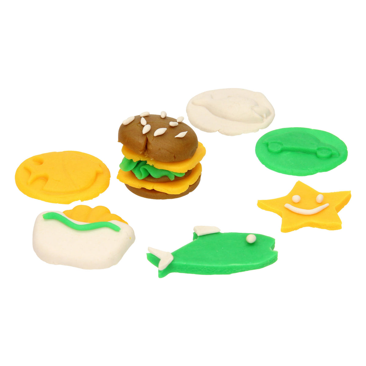Set argilla fast food - 4 vasi di argilla - 10 pz.