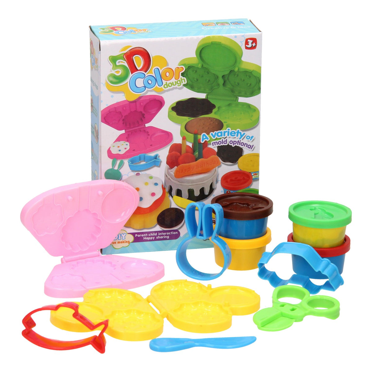 Set di argilla - dolcetti - 4 vasi di terracotta - 11 pz.