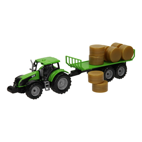 Trattore con carro per balle 1:32