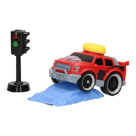 Set di auto acrobatiche per incidenti - rosso