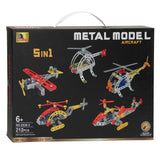 Set da costruzione aereo 5in1, 212 pezzi.