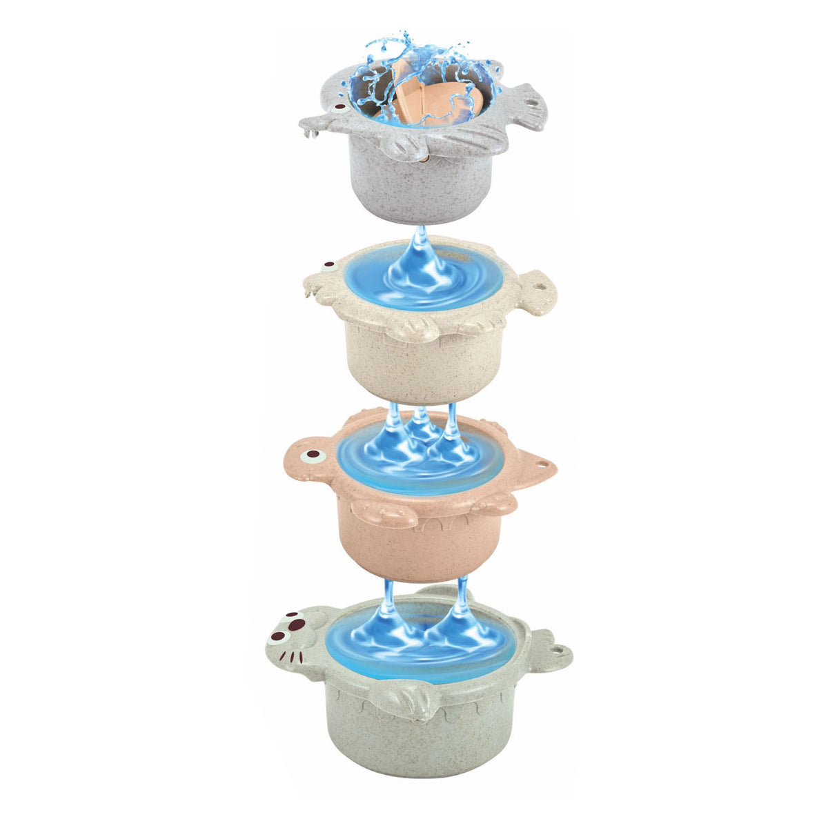 Set da gioco per il bagno con cascata color pastello