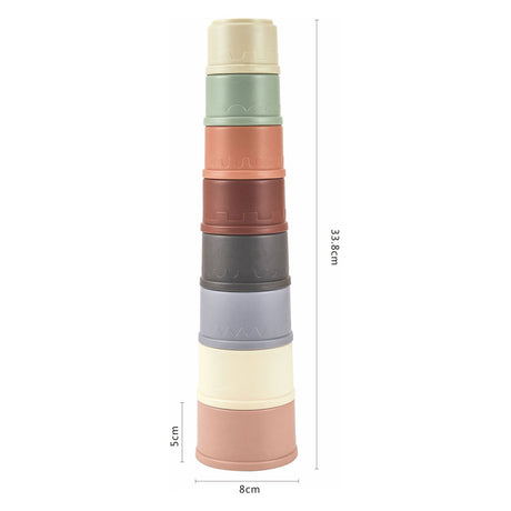 Torre impilabile pastello, 8 pz.