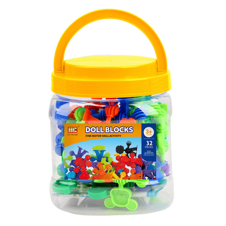 Set da costruzione forme di animali in scatola portaoggetti, 32 pz.
