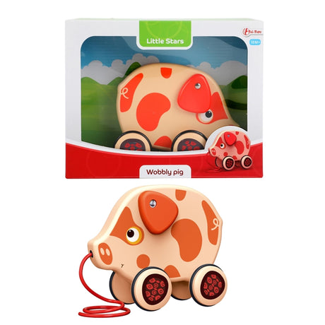 Toi-toys toi giocattoli stelline tirano la figura di maiale traballante